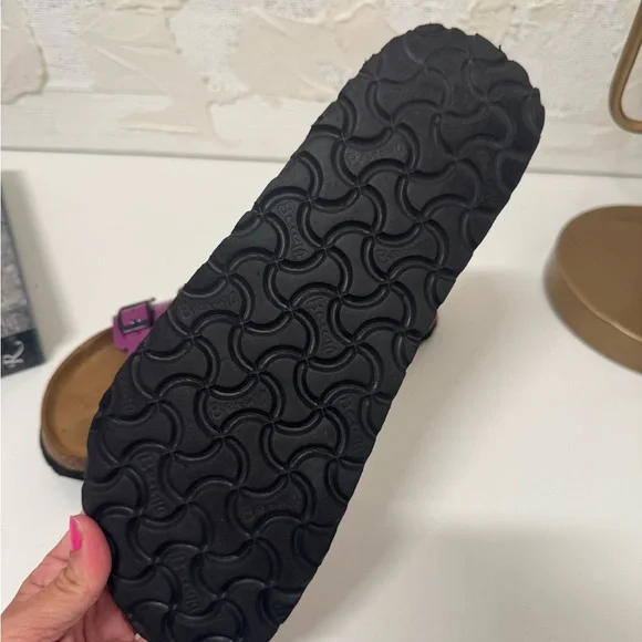 Birkenstock Women's Ibiza Purple Betula Flor Double Strap Sandals - Picture 5 of 10